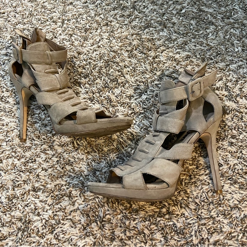 Sam Edelman Taupe Strappy Heels
